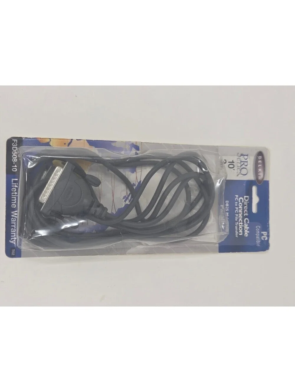Belkin Pro Series F3D508 10 Ft DB25 Male Male Direct Connection Cable PC
